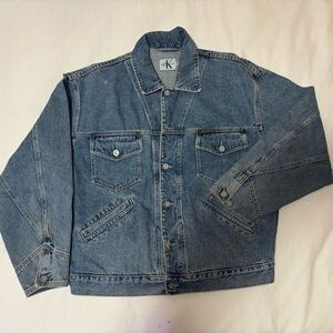 1990s Calvin Klein Men's Classic Blue Denim Jacket